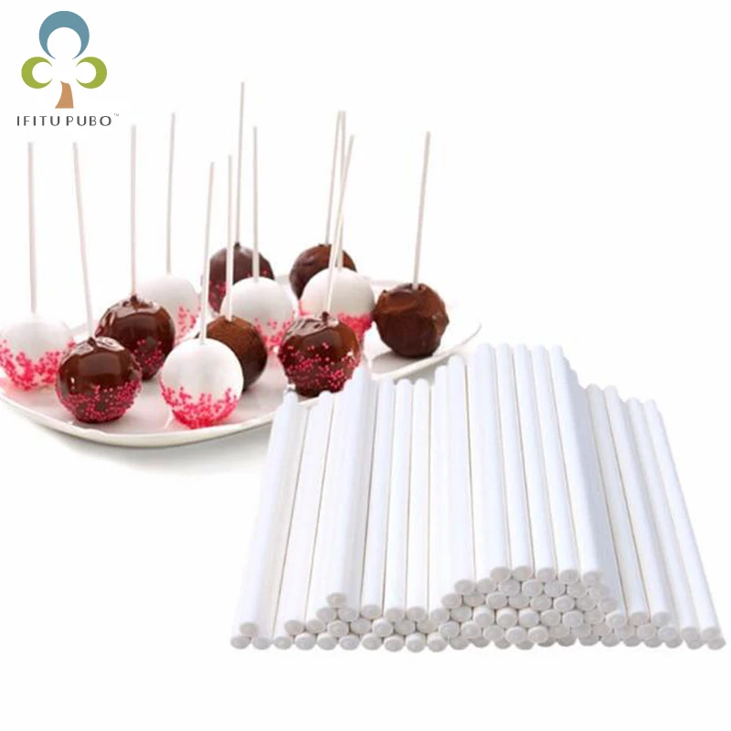 8/10/15cm Solid Core White Paper Lollipop Sticks For Chocolate Sugar Candy Lolly Pop Sucker sticks Cake Pop Sticks TDJ