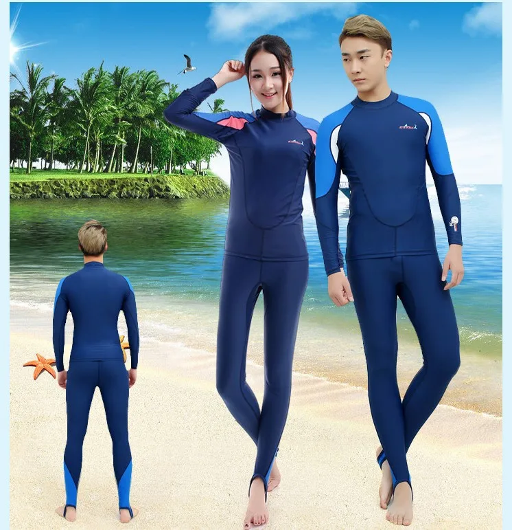 

Male Diving Suit Long Sleeve Surfing Beach Wear Full Body Swimwear For Women Fishing Clothing Sport Jellyfish Two Piece Wetsuits