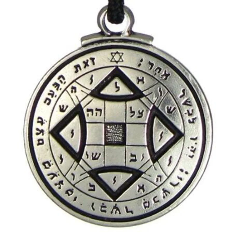 1 kusu talisman pro dobrý štěstí šifrovací klíč z šalamoun pentacle pečeť řetízek talisman okouzluje přívěsky šperků razítka abeceda náboženské