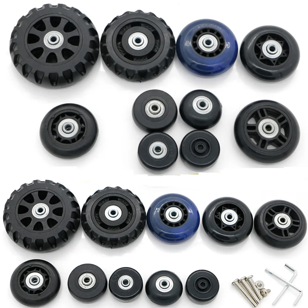 Lot De 2 Roues Pour Valise - 50 Mm - OD - Essieux Inclus - Réparation Bagage