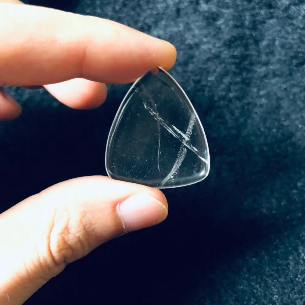 Genuine Natural Clear Quartz Guitar Pick Rock Crystal Stone Guitar Pick,