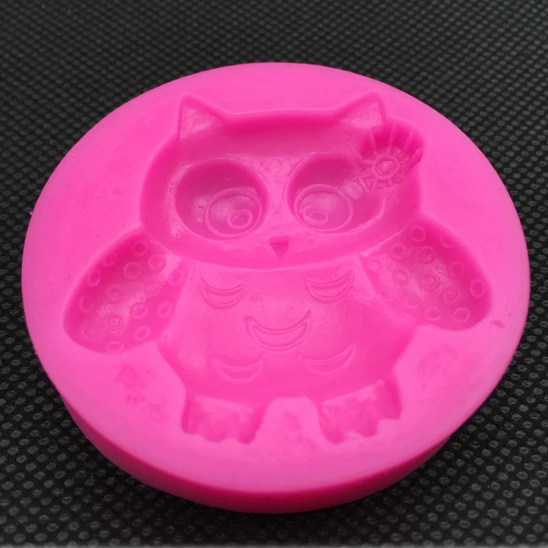 Cartoon Lovely owl soap mould cake decorating tools DIY baking fondant silicone mold chocolate sugar art displays T0166