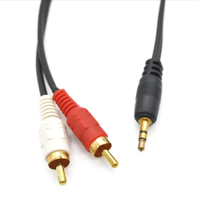 3.5mm Male Jack to AV 2 RCA Male Stereo Music Audio Cable Cord AUX for Mp3 Pod Phone TV Sound Speakers 1.5M/3M/5M/10M