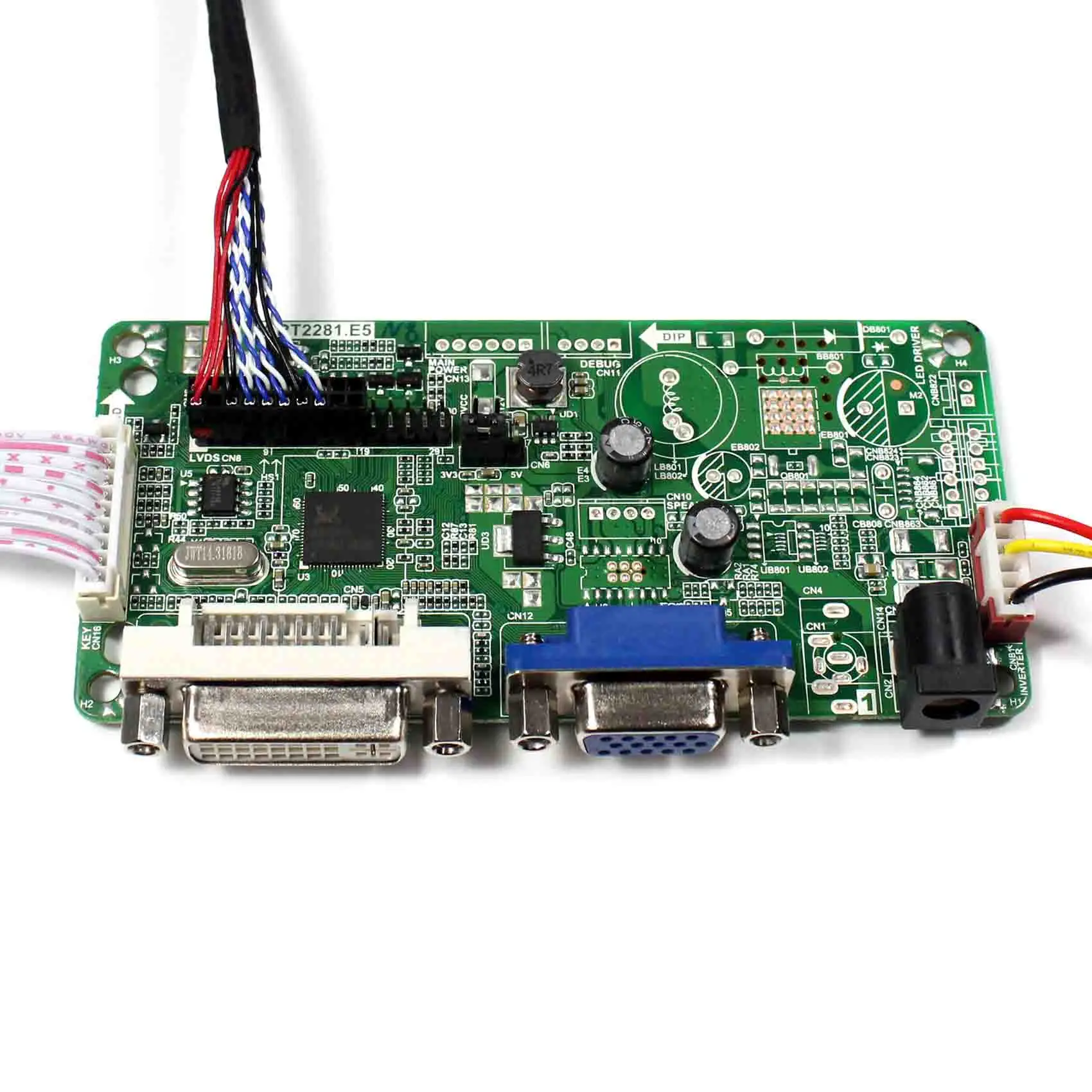 Dvi Vga Lcd Controller Board RT2281 Werk Voor 14.1 Inch LP141WX1 QD14TL02 1280X800 Ccfl Backlight Lcd Panel