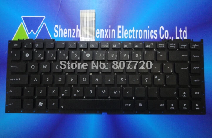 

100% новая и оригинальная португальская клавиатура для ASUS U33 U33Jc U43 U43F U43J U43SD, черная, без рамки, бесплатная доставка