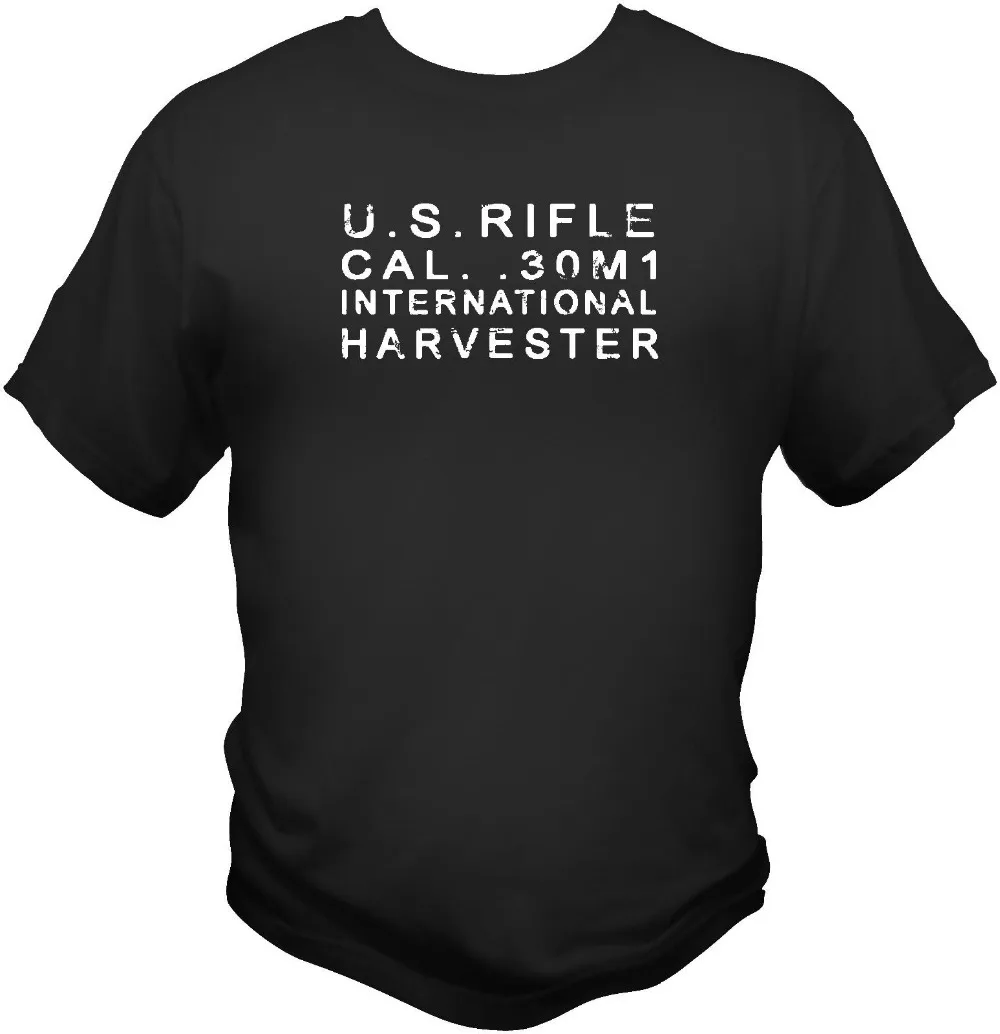 International Harvester Stamp M1 Garand Rifle T Shirt Korean War Handmade 2019 New Casual Men Short Sleeve Silk Screen T Shirts