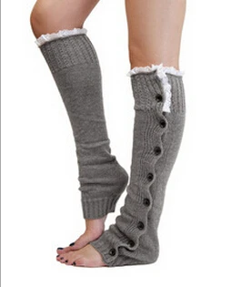 

Free Shipping! leg warmers for women Button Down Boot Cuffs lace trim gaiters Boot Socks Knit/Crochet Leg Warmers 7colors