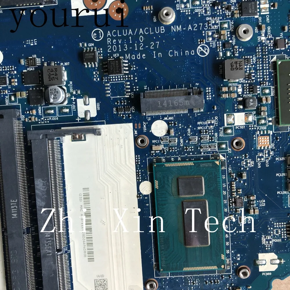 yourui ACLUA/ACLUB NM-A273 For Lenovo Ideapad G50-70 Z50-70 G40-70 Laptop motherboard with i7-4510u CPU Test ok 100% original