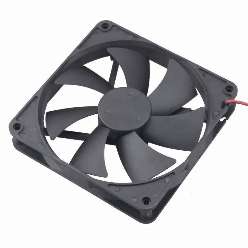 1 Piece Gdstime 140mm x 25mm DC 12V Brushless PC Computer Case Cooling Fan 14cm 14025s 2Pin Big Radiator Cooler 140mm*140mm*25mm