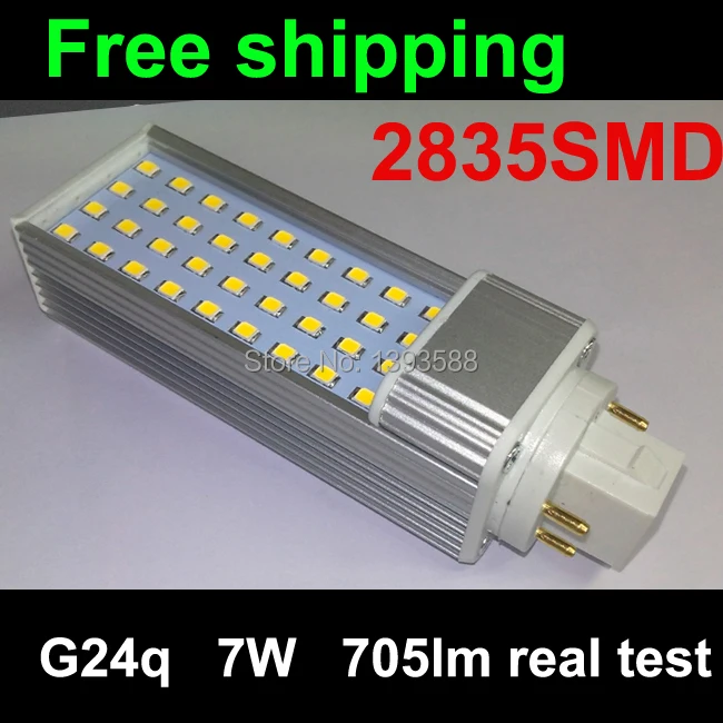 

4 pins high power g24 plc led lamp LED pl 7W 36led 5050SMD AC85- 265V led bulb replace g24 26w