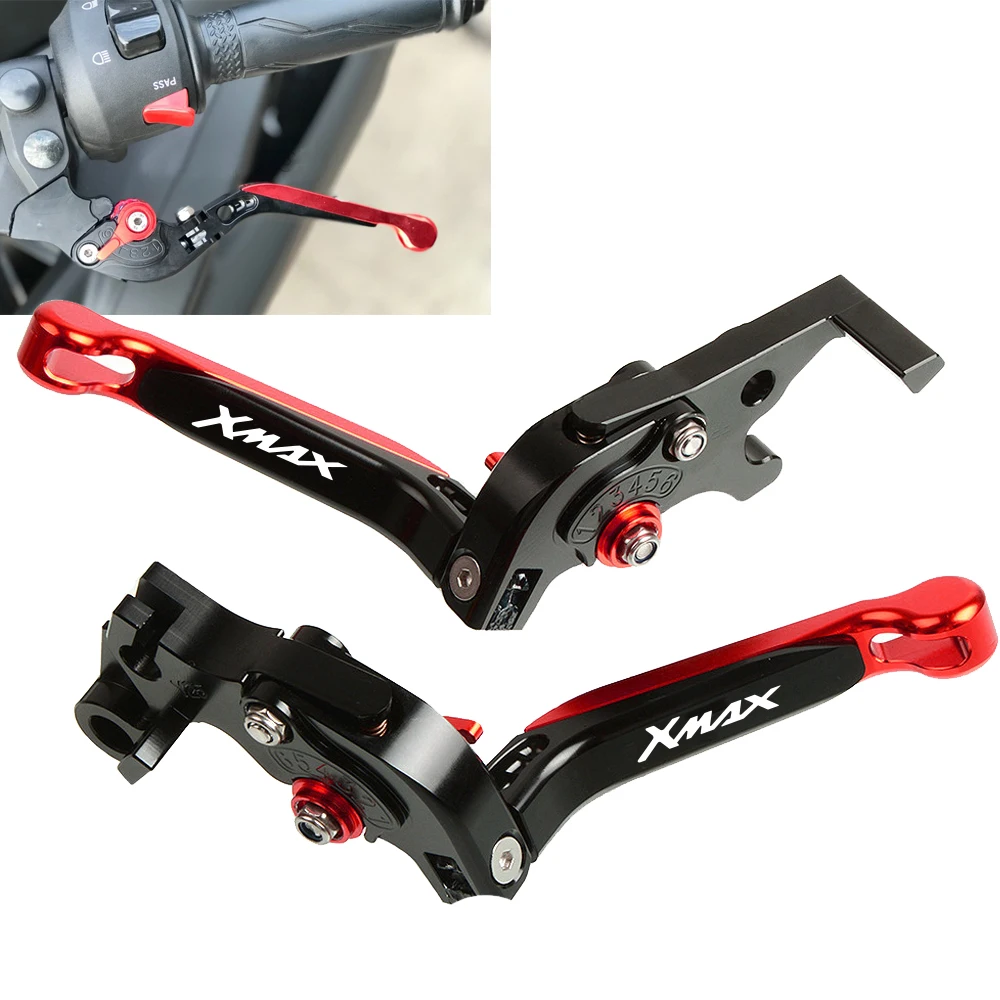 Motorcycle Adjustable Foldable Extendable handles handbrake Scooter brake Clutch lever For Yamaha X-MAX 300 XMAX300 2017 2018