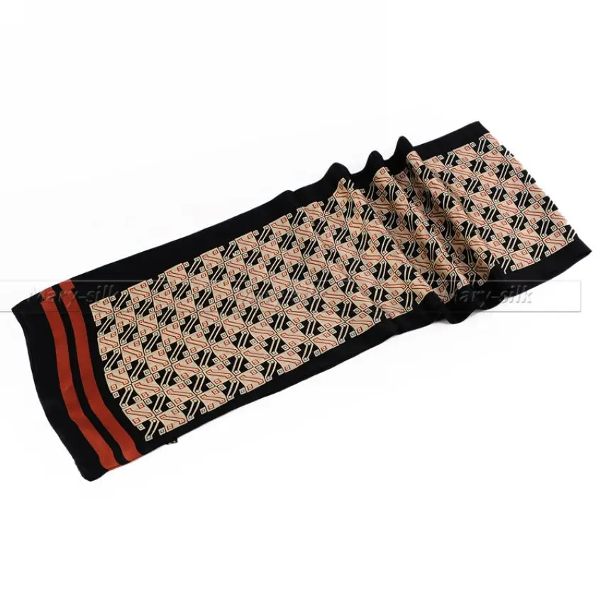 Mens 100% Silk Long Scarf Cravat Scarives Layer --- For Spring Autumn Winter
