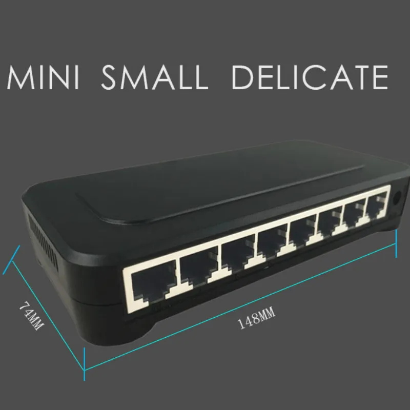 محول إيثرنت سريع ، OEM 10 / 100mbps RJ45 ، 8 منافذ ، Lan Hub ، قابس الولايات المتحدة والاتحاد الأوروبي ، 5v ، مزود الطاقة ، مفتاح الشبكة