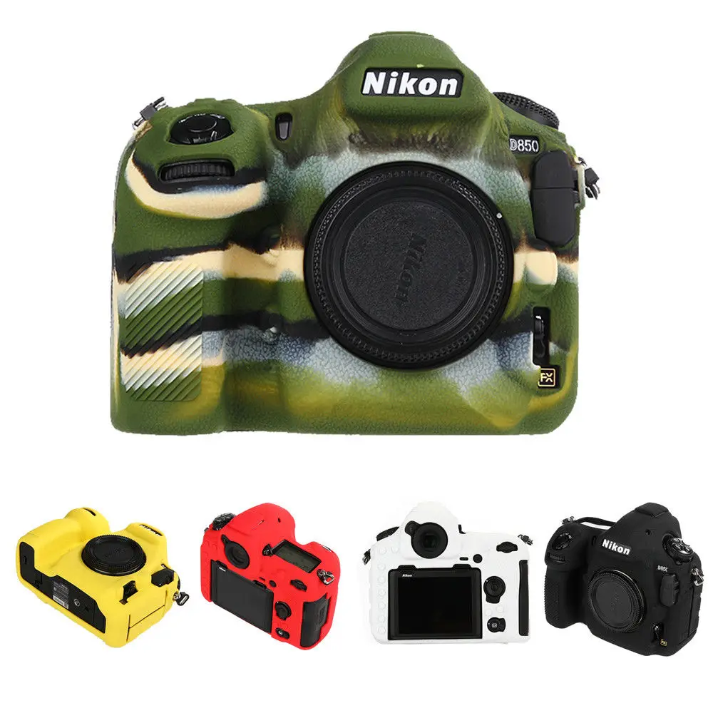 Funda protectora de goma de silicona suave para cámara Nikon, bolsa para cámara DSLR, D500, D4SD4, D800E, D800, D850, D810, D7500, D7100D, 7200