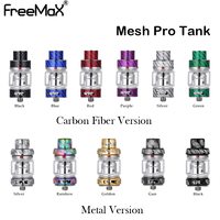 Original FreeMax Mesh Pro Subohm Tank 5ml Mesh Pro Atomizer Carbon Fiber Version 810 Drip Tip Tank for E Cigarette Box Mod Vape