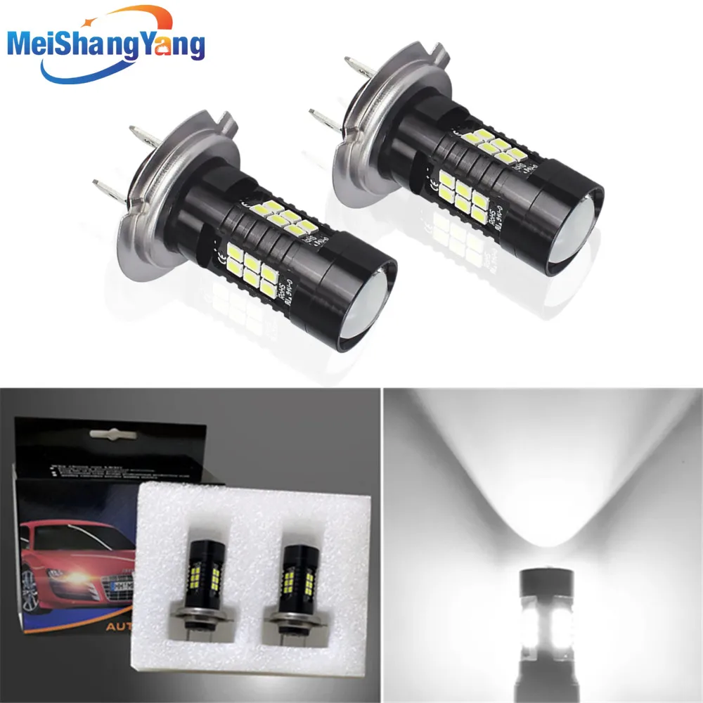 

2pcs H7 LED Fog Light 21SMD 3030 Chips 1200LM Car Lights Bulbs Running Lamp Driving Bulb Auto 12V White 6000K