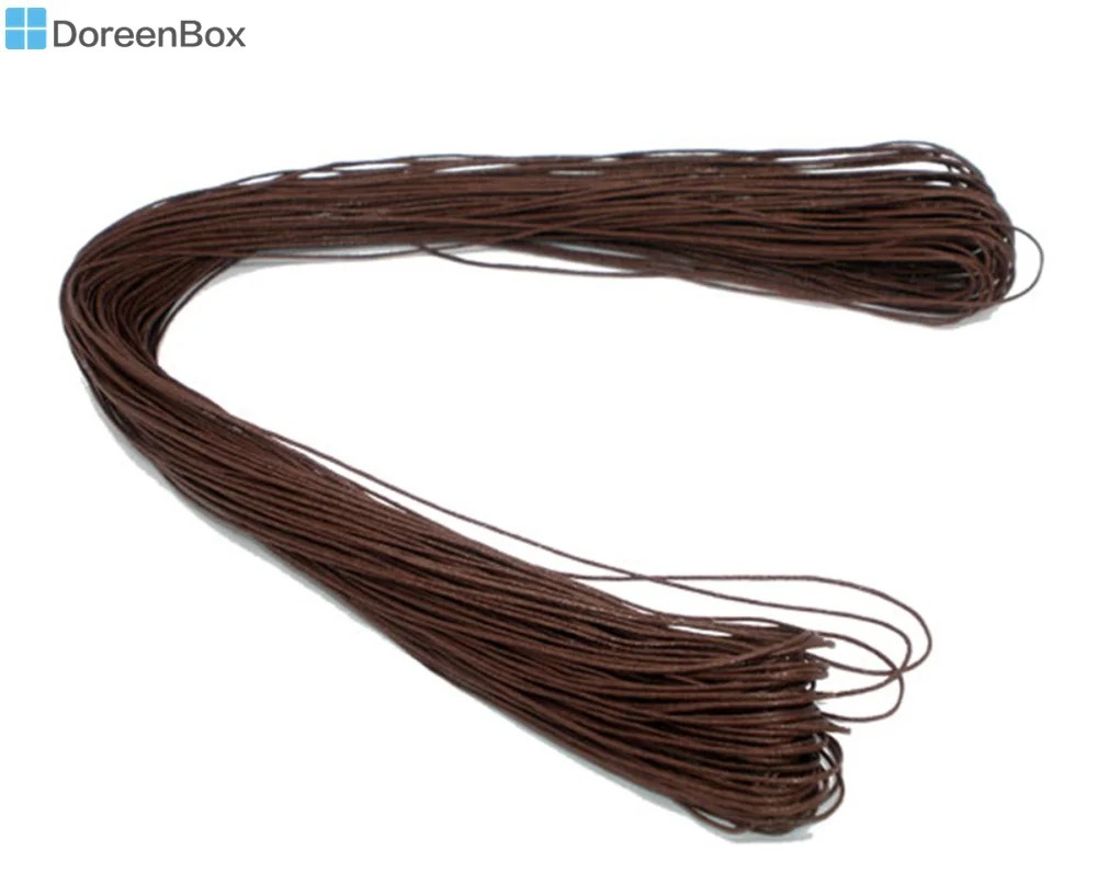 

Doreen Box Lovely 80M Wholesale Brown Waxed Cotton Necklace Cord 1mm (B06712)