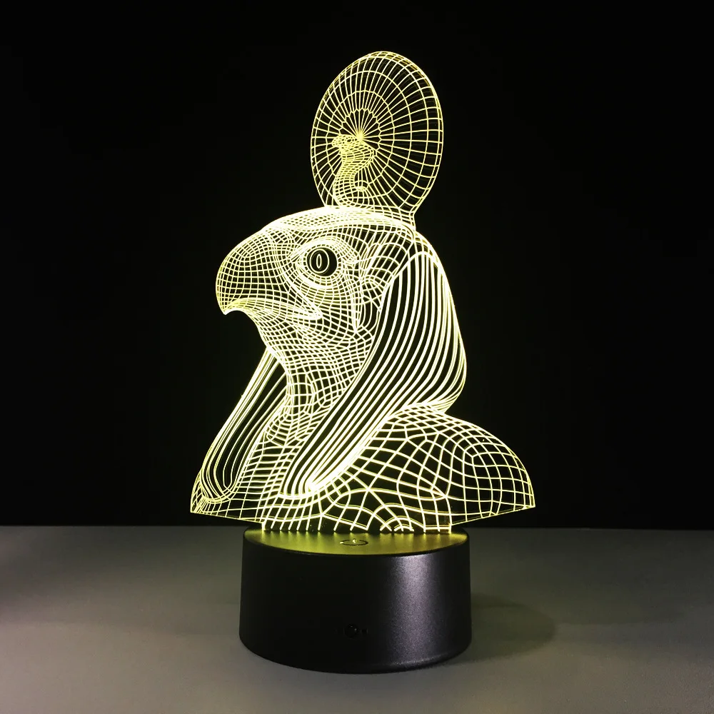 Starożytny egipt Anubis lampa 3D LED lampka nocna Illusion 7 kolorów zmieniona zabawka świąteczna prezent lampka USB przyjaciele prezent Home Decor