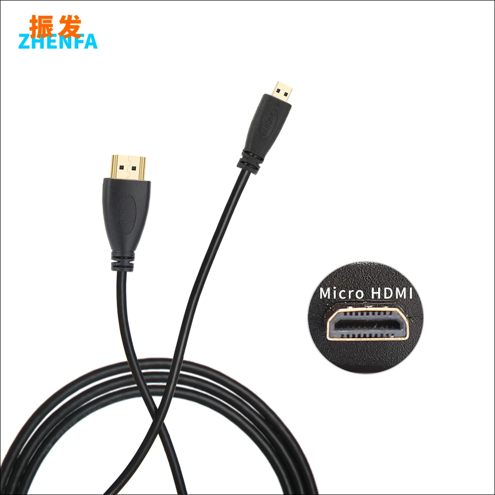 3D 1080 P Micro HDMI al Cavo HDMI Gold-Plated HDMI 1.4 V 1.5 m 3 m 5 m Alta Premium HDMI Adattatore per il Telefono Tablet HDTV Camera