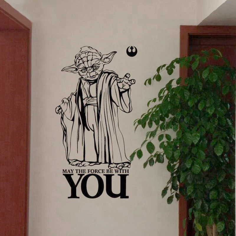 MAY THE FORCE BE WITH YOU Quote Decal WALL STICKER SCIENCE FICTION ART DECOR