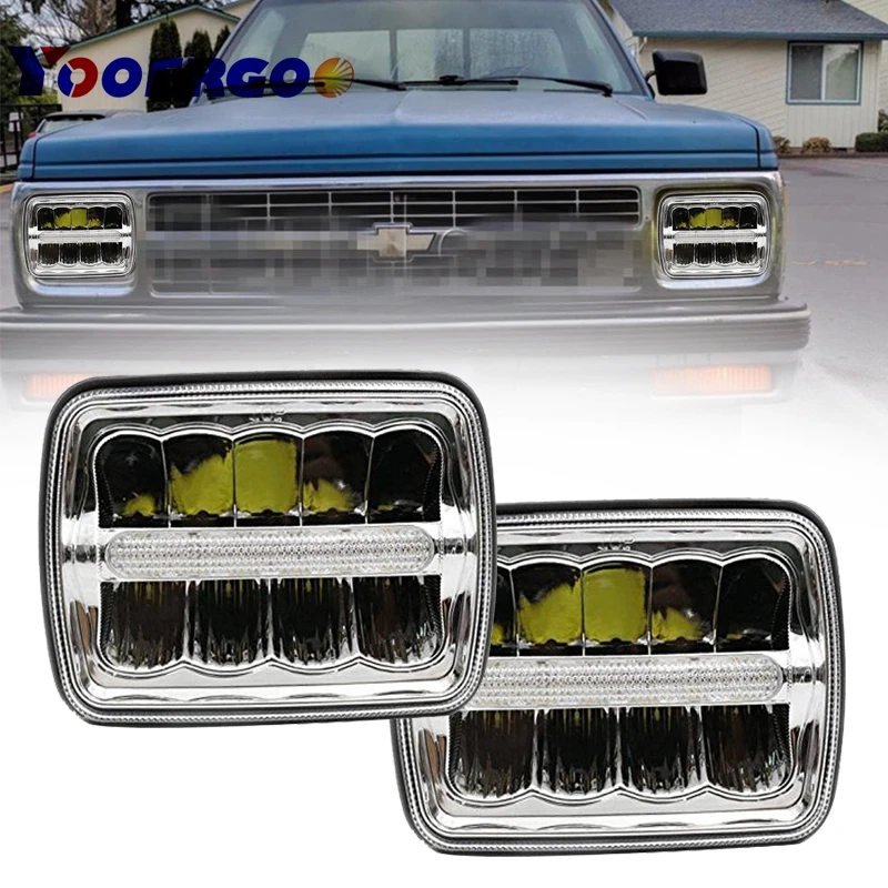 

Square LED Headlight 7X6 5X7 HI-LO Beam Replacement Headlamps for Jeep Wrangler YJ Cherokee XJ Trucks 4x4 Led HeadLight