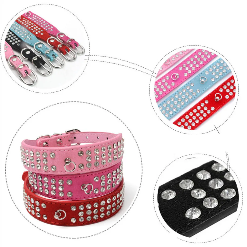 Small Cats Dogs Collars Rhinestone Chihuahua Pet Necklace Accessories Collar Puppy Supplies animaux accessoires chien