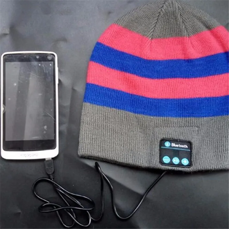 200pcs! Bluetooth V4.2 Beanie Knitted Winter Hat Headset Hands-free Mp3 Speaker Mic Magic Music Smart Cap for Boy&Girl&Man&Women