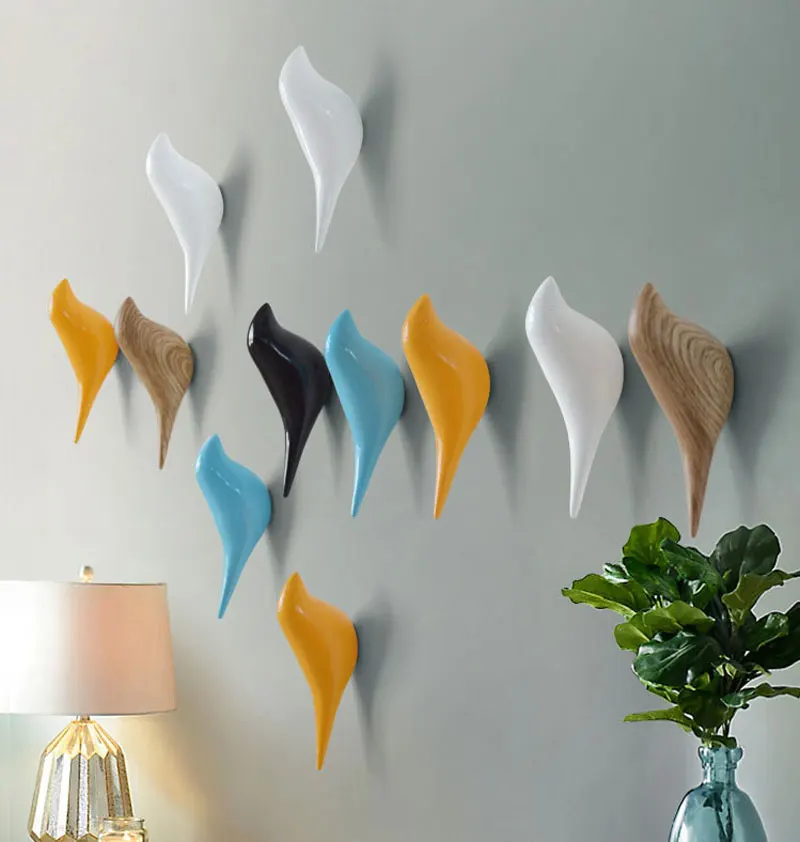 creative wall decorative bird decoration fashion robe clothes hooks for hanger storage Rack Bedroom door hanging birds hook