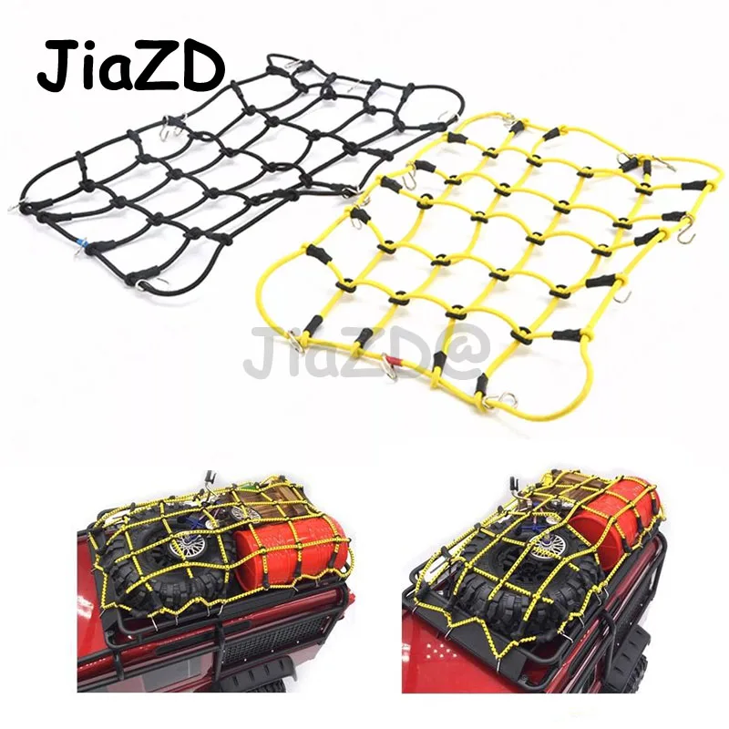 

1/10 Scale RC Rock Crawler Elastic Bungee Luggage Rack Net Yellow ForTraxxas TRX-4 D90 SCX10 90046 KM2 RC Car Accessories