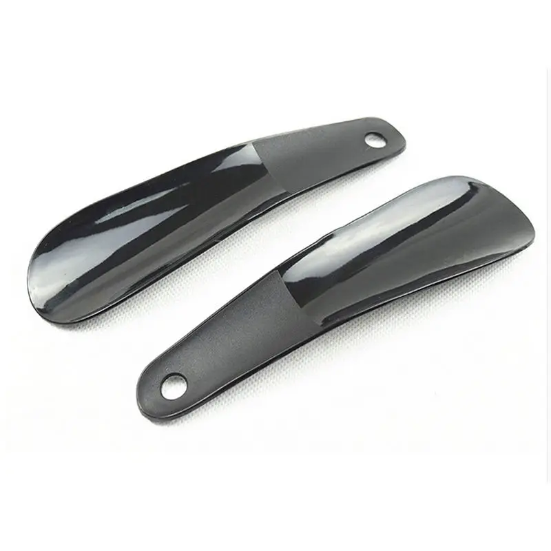 16cm Shoe Horns Professional Black Plastick Shoe Horn Spoon Shape Shoehorn Shoe Lifter Flexible Sturdy Slip 5Colors