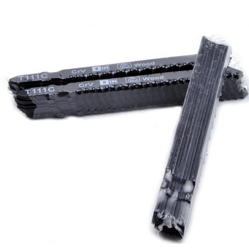 Poliwell 30 Pcs CRV Jig Saw Blade Set T-Shank 8TPI Reciprocating Saw Blades Sisi Set Gigi untuk Kecepatan pemotong Kayu Rumah DIY
