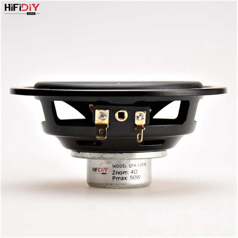 HIFIDIY LIVE Hi-Fi 4.5 INCH DIY Full frequency speaker unit 4 8OHM 50W Neodymium magnetic High Alto bass loudspeaker QF4-116NS
