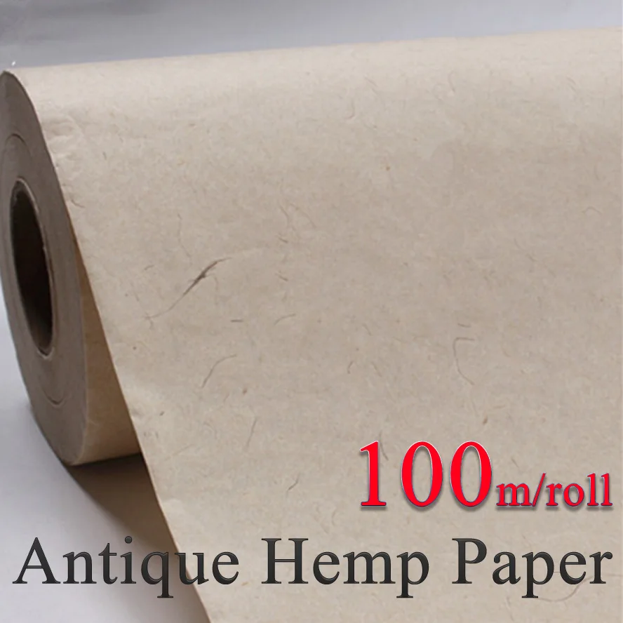 100m Chinese Yunlong Rice paper Roll for Painting Calligraphy Xuan paper Art Supply Natural Color