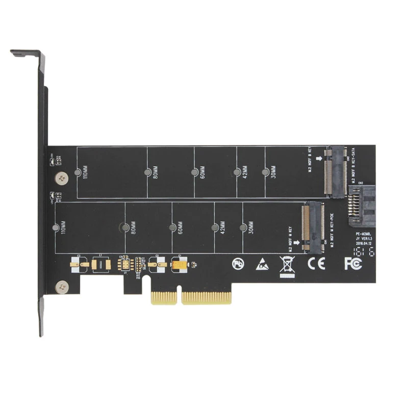 

Адаптер M.2 NVMe SSD NGFF на PCIE X4, ключ M, B, поддержка двойной интерфейсной карты PCI Express 3,0x4 2230-22110, все размеры m.2