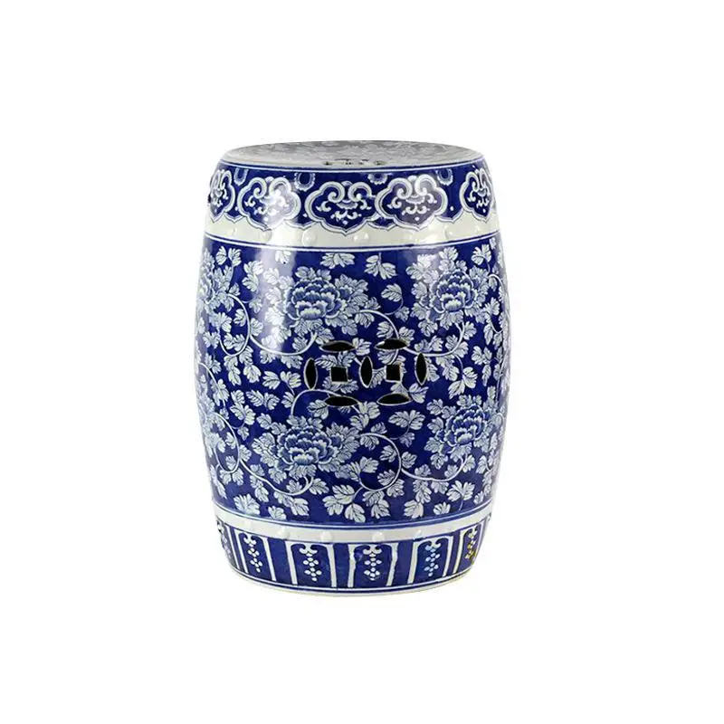 Jingdezhen handmade Ceramic stool Blue And White Plum Porcelain Stool Small Tea Table Toilet porcelain ceramic Stool