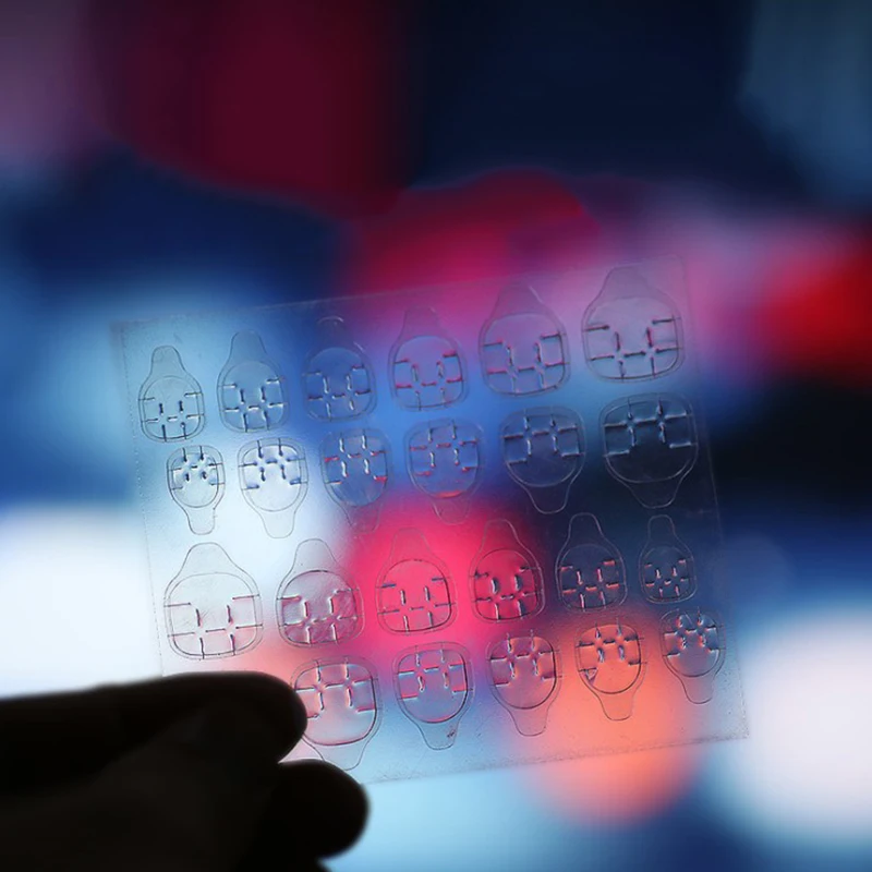 

50 листов/партия, двусторонние прозрачные наклейки для искусственных ногтей