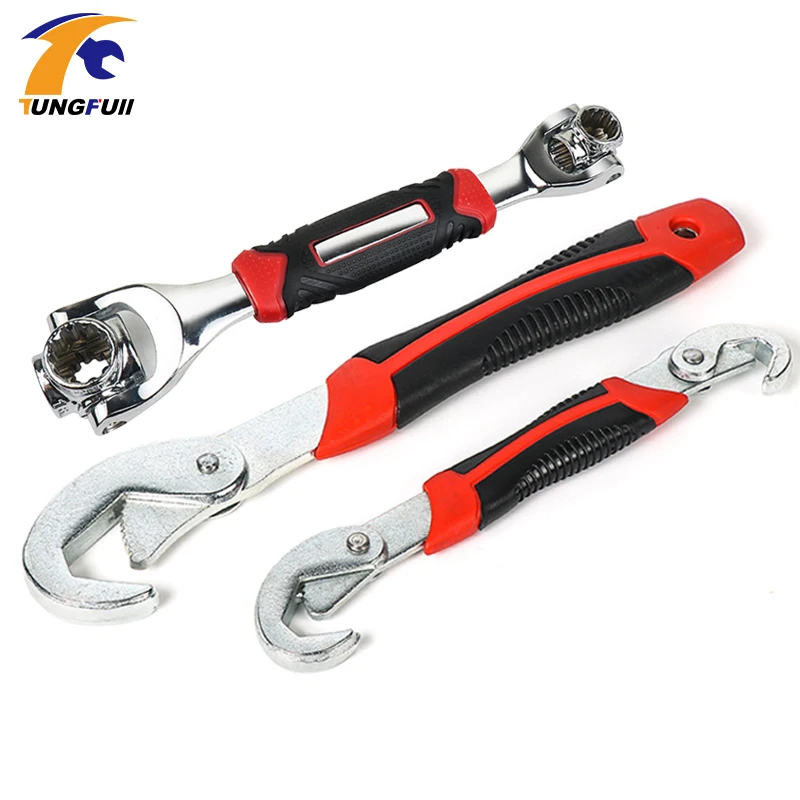 Tungfull ferramenta de ferragem multi-função universal chave de aperto ajustável conjunto de desmontagem chave de catraca chave inglesa ferramentas manuais