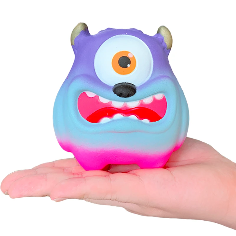 Jumbo Cute Monster Squishy Cartoon Slow Rising Simulation Bread Scented Stress Relief Squeeze Toy Funny Gift Toy for Children