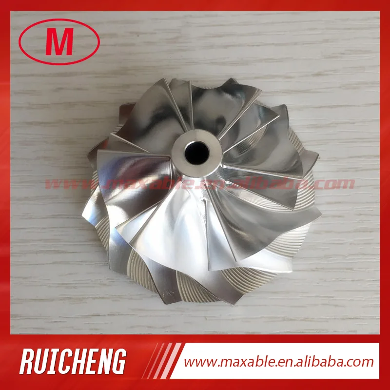 K16 5324-123-2206 49.62/61.98mm 6+6 blades high performance milling/aluminum 2618/billet compressor wheel for 1855-970-0000