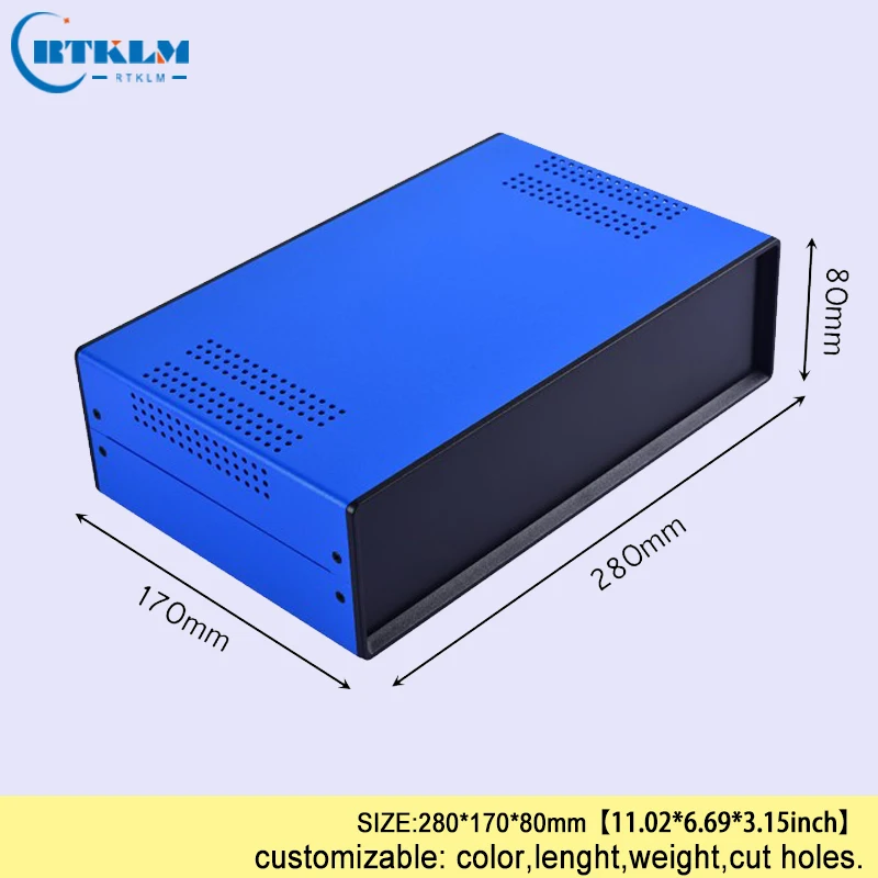 DIY junction box switch distribution case Custom diy Iron project box for electronic housing instrument box 280*170*80mm