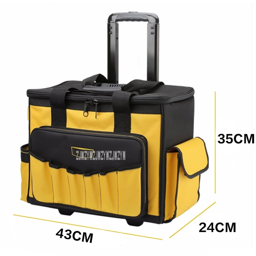 Trolley Wheel Toolbox  Multifunction Roller Type Tool Trolley Case Large Capacity Thickening Wear-resistant Trolley Bag