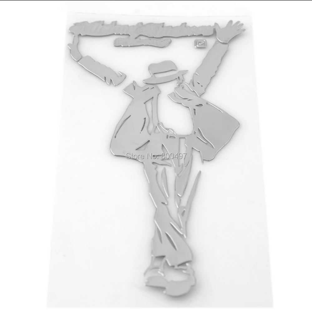 Newest 3D Car Trunk Nickel Alloy Badge Emblem Sticker Accessories Adhesive Car Styling Badge Decal For Michael Jackson