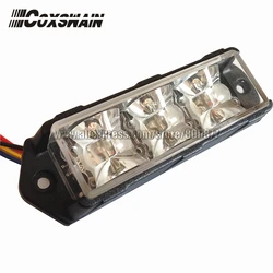 Luz estroboscópica de montagem de superfície, grelha de led de cor dupla para carro, 6*3w cada led, luz de aviso estroboscópica de caminhão de tráfego (lâmpada)