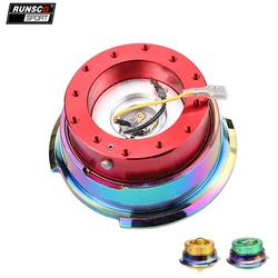 Universal Steering Wheel Quick Release Hub Racing Car Neo Chrome rainbow Aluminum Steering Wheel Hub Adapter Boss Kit