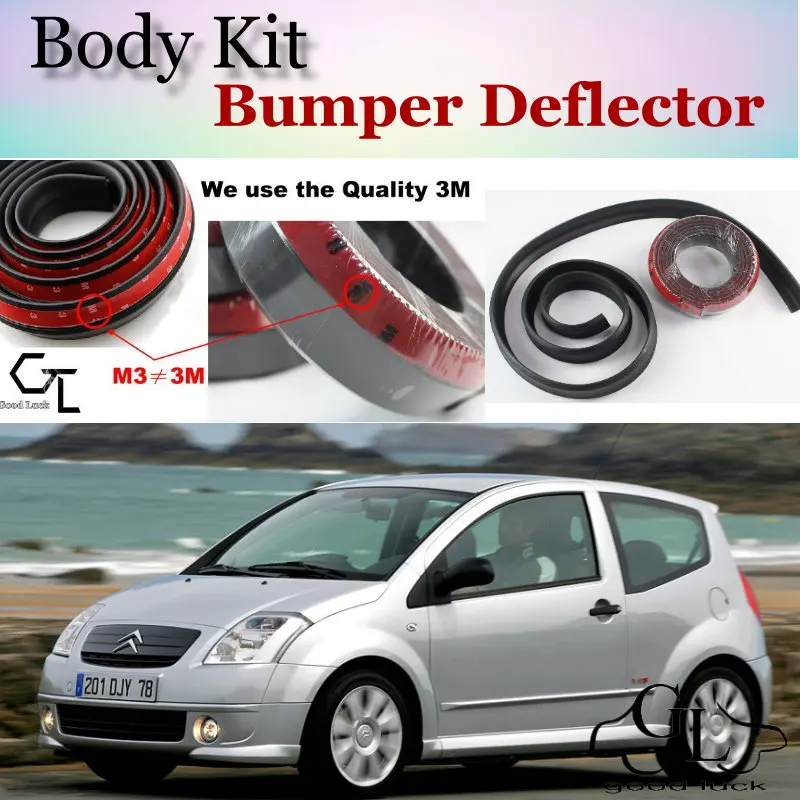 Bumper Lip Deflector Lips For Citroen C2 2003~2010 Front Spoiler Skirt For Car Lip Friends Car Tuning View / Body Kit / Strip