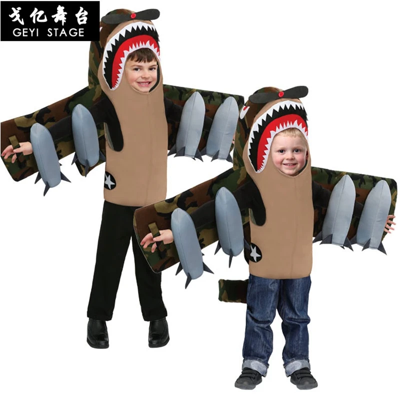 

Kids Jumpsuit Cosplay Costume Shark fighter Stage Clothing Fancy Dress Halloween Christmas Props Onesies for Adults Jumpsuit