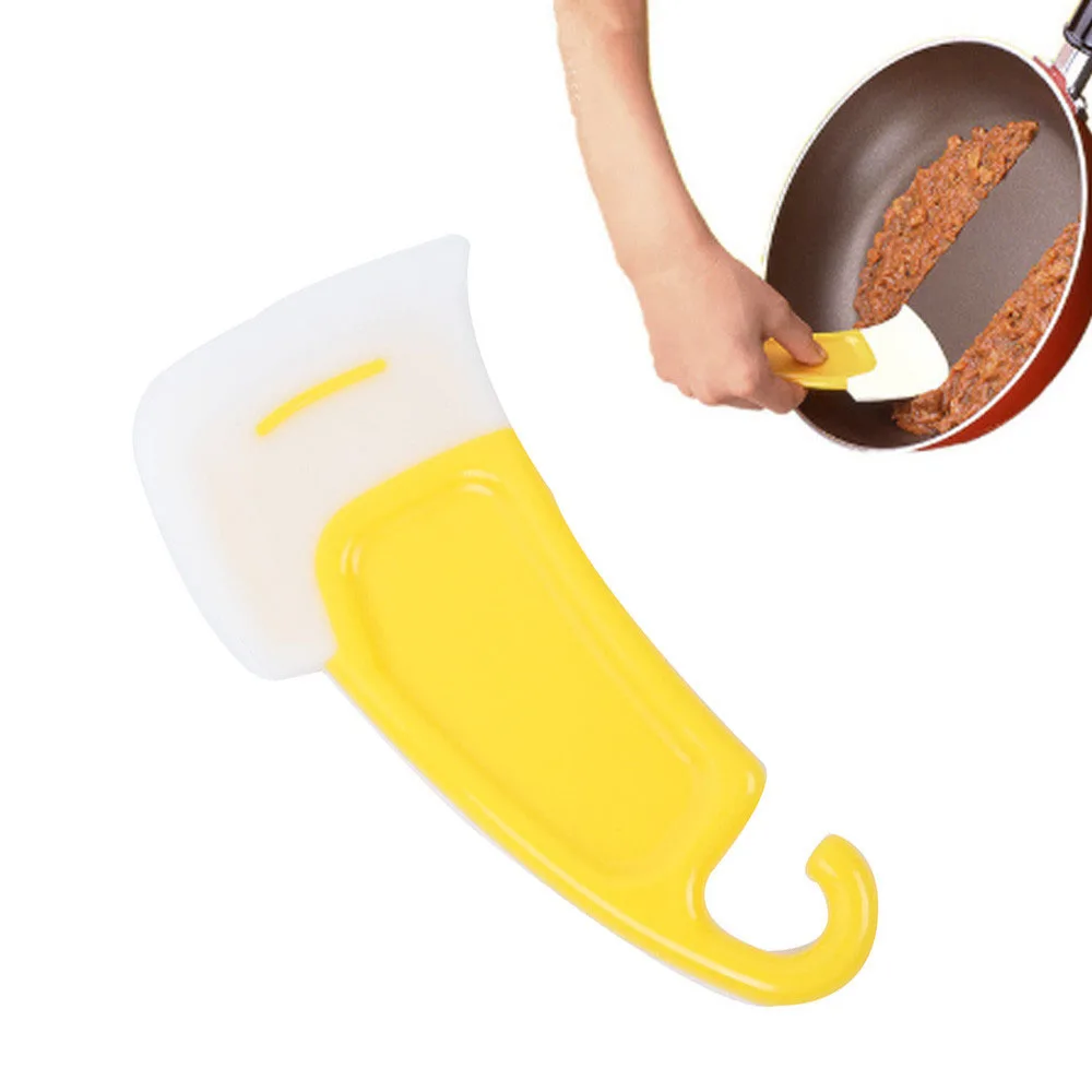 New Pan Cleaning Scraper Silicone Kitchen Spatula Cake Baking Pastry Tools Dirty Fry Pan Dish Pot Cleaning Brush Washing Scraper