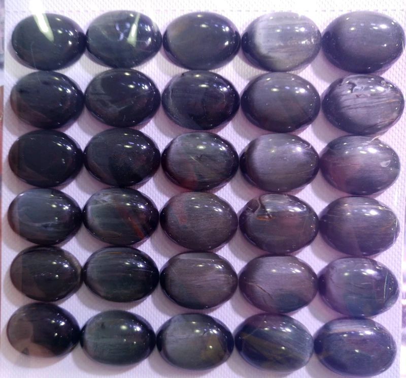 Wholesale Hawk's Eye Gem stone Cabochon Bead 22x30mm Oval gem stone Cabochon Jewelry pendant ring face 6piece/lot