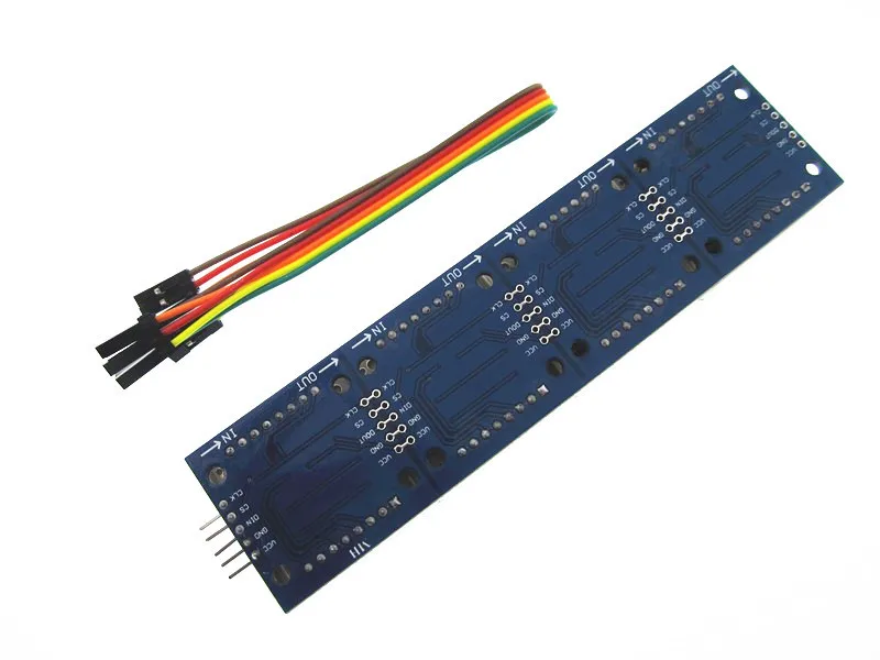 MAX7219 Dot Matrix Module Microcontroller 4 In One Display with 5P Line