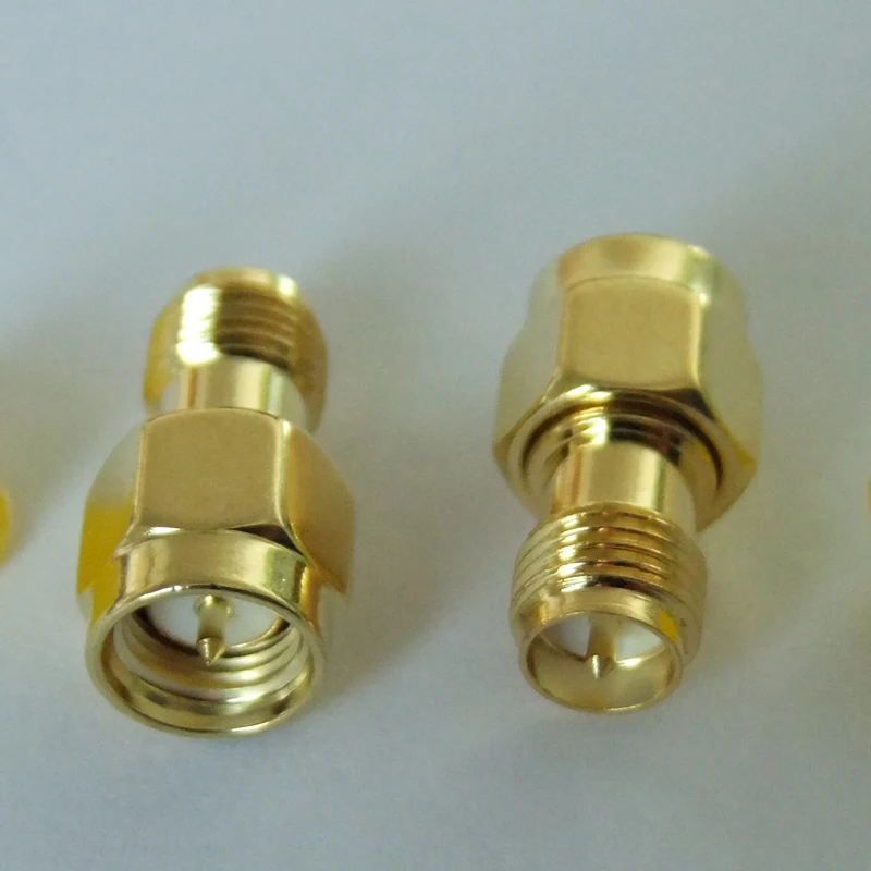 10X SMA Đực Để SMA RP Nữ (Nam Pin) Kết Nối Mạ Vàng